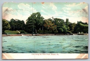 River Front  Bristol  Pennsylvania   Postcard  1907