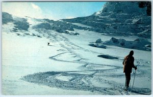 GILMOUR GLACIER B.C Canada  HELICOPTER SKIING Skiers Caribou Mountains  Postcard