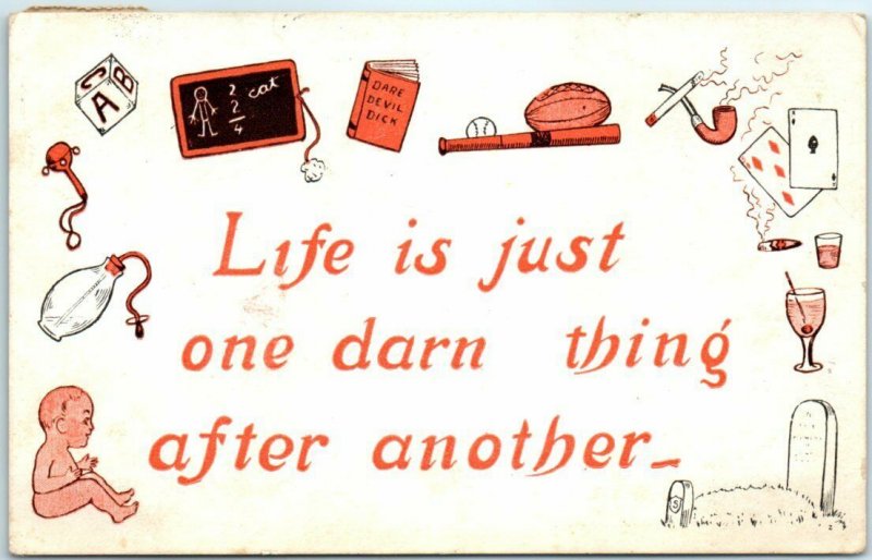 Postcard - Life is just one darn thing after another, with Art Print