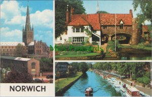 Norfolk Postcard - Views of Norwich, Cathedral, Pull's Ferry & The River RS30039