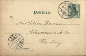 Gruss Aus Hahnenklee Germany 1902 Used Postcard