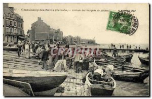 Postcard Old Grandcamp les Bains Arrival of fishermen boats TOP