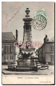 Old Postcard Reims La Fontaine Godinot