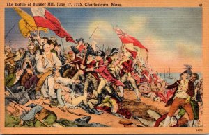 Massachusetts Charlestown The Battle Of Bunker Hill 17 June 1775