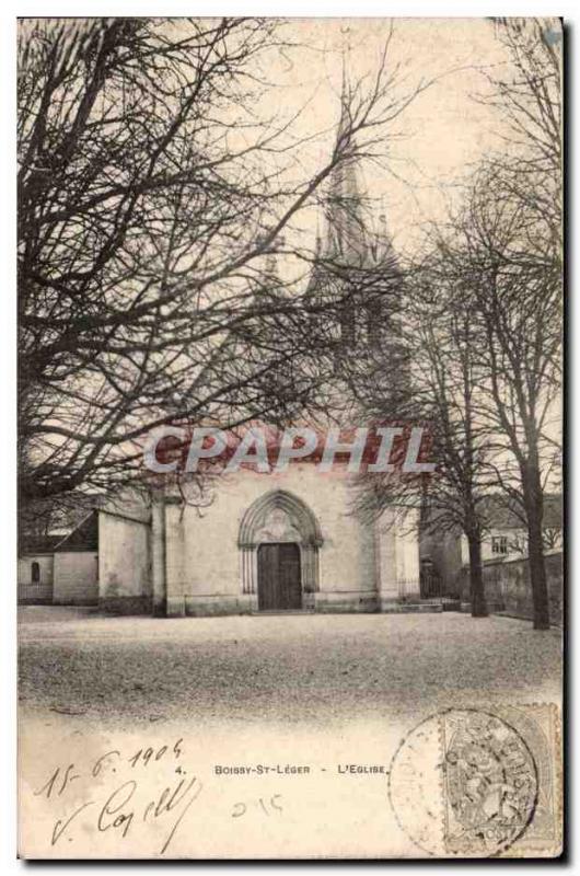 Postcard Old Boissy St Leger L & # 39eglise