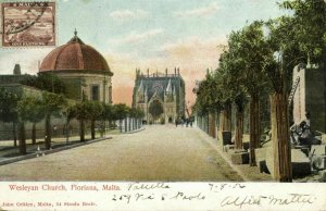 malta, FLORIANA, Wesleyan Church (1904) Postcard