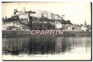 Old Postcard Chinon Chateau Vu I & # 39lle