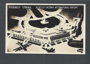 Real Photo Post Card Ca 1956 Seattle Tacoma WA Int'l Airport