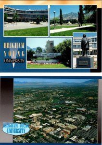 2~4X6 Postcards  Provo, UT Utah  BRIGHAM YOUNG UNIVERSITY  Campus & Aerial Views