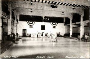 RPPC Interior of Eagles Club, Aerie Room Milwaukee WI Vintage Postcard S40