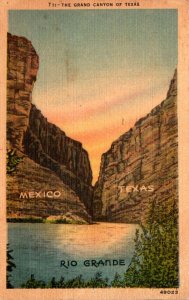 Texas Rio Grande The Grand Canyon Of Texas 1949