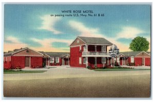 c1940 White Rose Motel Exterior Roadside New Orleans Louisiana LA Trees Postcard