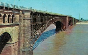 USA Eads Bridge St Louis Mississippi Vintage Postcard 07.72 