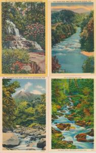 (4 cards) Smoky Mountains Tennessee or North Carolina Laurel Falls Pigeon River