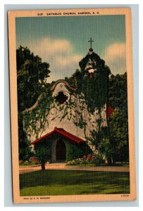 Vintage 1940's Postcard Our Lady of Perpetual Health Catholic Church Camden SC