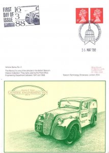 Post Office Telephone BT Morris Engineering Van FDC 2x Postcard s