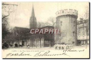 Old Postcard Caen Leroy Tower and the Marche Couvert Army Soldiers