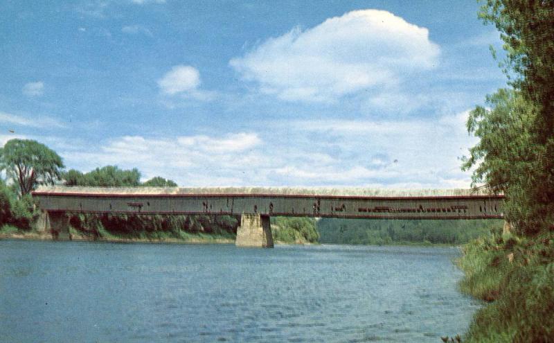 VT - Windsor. NH - Cornish. Covered Bridge over the Connecticut River