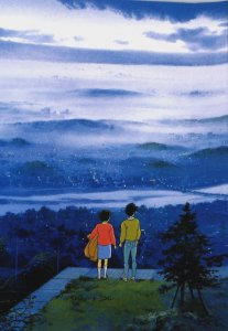 Studio Ghibli Man Woman View Sky Clouds Postcard BS.30
