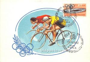 Cycling Olympic 1960 Stamp on front 