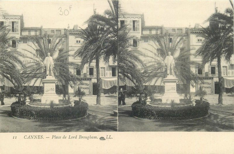 Postcard France stereographic image Cannes