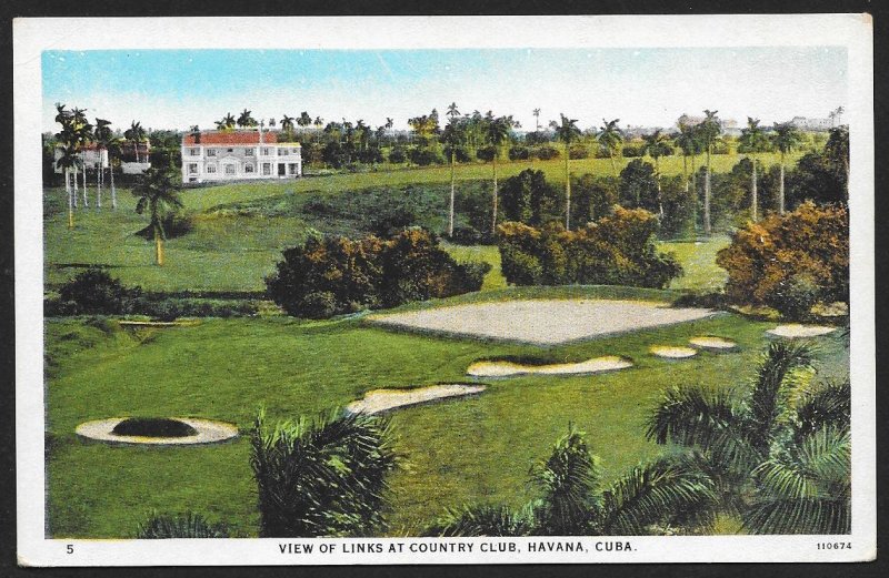 Links at Country Club Havana CUBA Unused c1920s