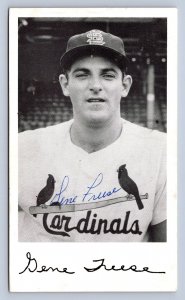 JH4/ St Louis Missouri Postcard c50s Cardinals Baseball Gene Freeze Autograph 77