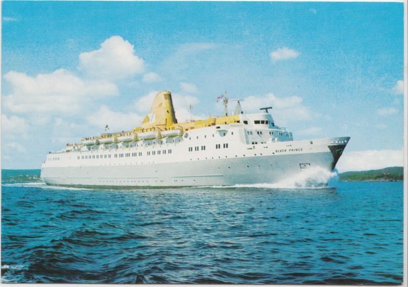 Black Prince Passenger Liner, Rotterdam-Canary Islands, unused Postcard