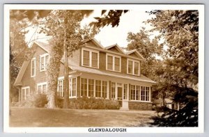Battle Lake Minnesota Glendalough Game Farm Lodge House RPPC Postcard E34