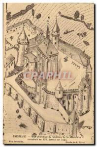 Postcard Old Chevreuse View Primitive in the Madeleine Chateau built destroye...