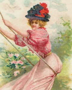 1880s-90s Trébucien Gourmet Chocolate Ladies Swing Hunting Lot Of 4 F155