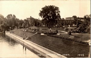 RPPC View of Hermann Miller Park, Waterloo IA Vintage Postcard S35
