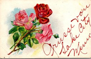 Minnesota Greetings Grusse Von Lake City With Beautiful Roses