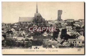 Old Postcard General view Gallardon