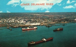 Vintage Postcard Lower Delaware River Marcus Hook Philadelphia Pennsylvania PA