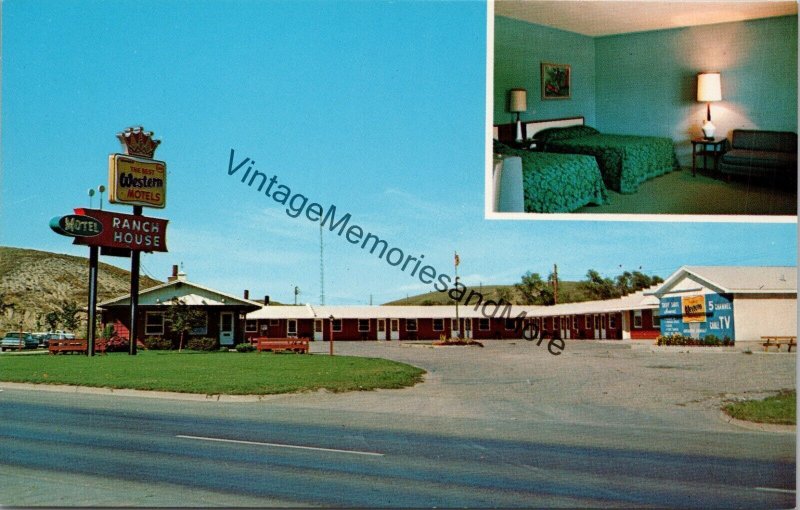 Ranch House Motel Jamestown North Dakota Postcard PC357