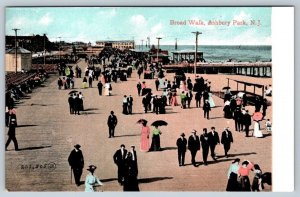 Boardwalk, Asbury Park, New Jersey, Antique Valentine & Sons Postcard