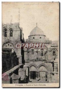 Old Postcard Jerusalem Israel Facade of the Holy Sepulcher