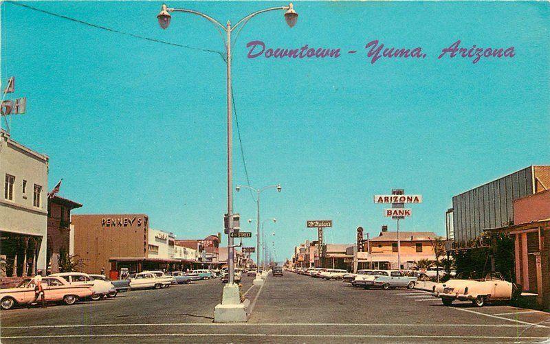 Autos Downtown Main 1966 Yuma Arizona Teich Department Store Penney's 1989