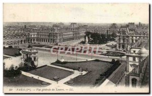 Old Postcard Paris Vue Generale Du Louvre