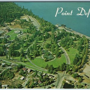 c1960s Tacoma, WA Point Defiance Park Birds Eye Metropolitan Park Ferry PC A236