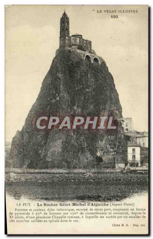 Old Postcard Le Puy Rocher St. Michel d Aiguilhe