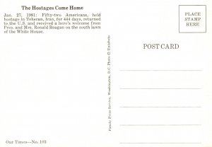 Postcard The Hostages Come Home Fifty-Two Americans Hostage In Teheran Iraq 