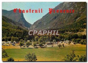 Postcard Modern Camping Chasteuil Provence Castellane Entrance Grocery Restau...