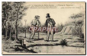 Old Postcard Legend of St Saulge L & # 39etang of Ranceau