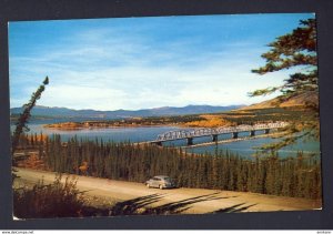 ALASKA Teslin Lake and Teslin Village, with Nisutlin Bay, Nisutlin bridge