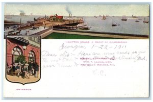 c1910 Entrance Hampton Roads Front Chamberlin Fortress Monroe Virginia Postcard