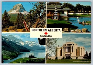 Southern Alberta Canada, Chrome Multiview Postcard, 4 Views, NOS