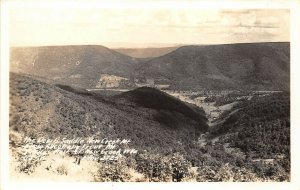 New Creek West Virginia 1940s RPPC Real Photo Postcard Devils Saddle Mountains