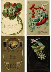 EMBOSSED FANTASY FANTAISIE GREETINGS 1000 CPA Pre-1930 in BOX